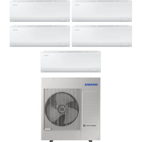 Samsung Penta Split Inverter-Klimaanlage CEBU Serie 7+12+12+12 mit AJ100TXJ5KG R-32 Wi-Fi Integrated 7000+12000+12000+12000 - Neu