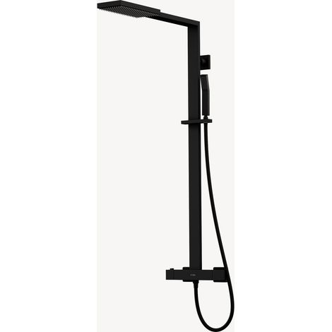 Colonna doccia termostatica moderna nera - Sirius