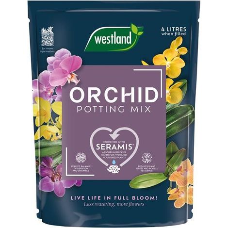 Westland Orchid Potting Mix Compost Indoor Plant 4 Litres Enriched With Seramis (1/2)