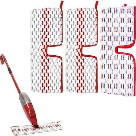 3er-Packung Vileda- und O-Cedar-kompatible Pads – Ersatzköpfe für ProMist MAX Sprühmopp und Dampfmopp, Hochleistungs-Waschmikrofaser (1/3)