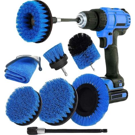 Filiyano-Brosse de nettoyage de jantes 8 pièces, brosse pour jantes de voiture, brosse de nettoyage électrique pour jantes, nettoyant pour jantes (1/5)