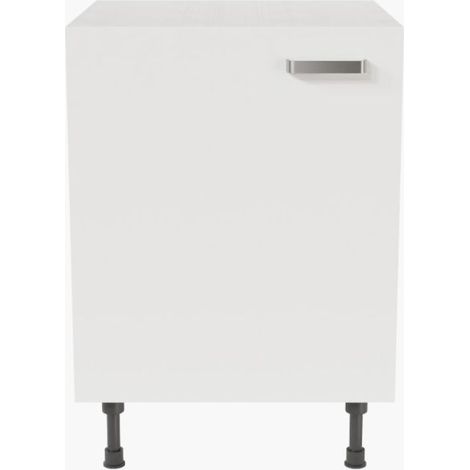Meuble de cuisine bas - 60 cm - Blanc (1/4)