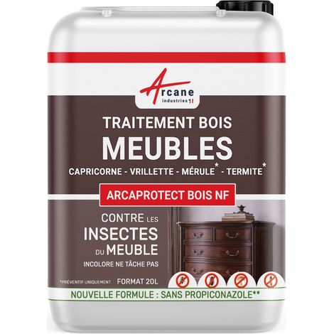Traitement meuble en bois anti-insectes du bois - 20 L - ARCANE INDUSTRIES