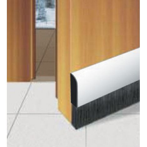 Limiteur de tirage 1 mt en aluminium avec brosse flexible marron