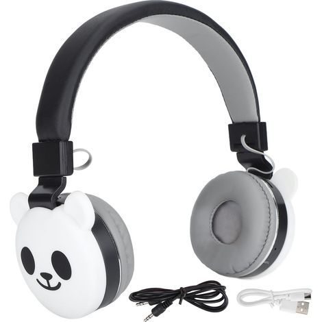 Casque Enfant Bluetooth 5.0 avec Micro - Panda Mignon pour Écoute Sécurisée (1/5)