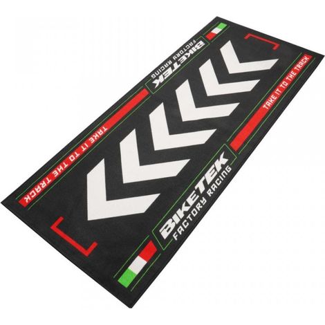 Tapis environnemental pour moto Biketek Garage Mat Italian noir (1/2)