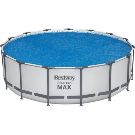 Housse à bulles ronde pour piscine hors sol – Diamètre 462 cm, compatible avec piscines de 457 à 488 cm – Protection solaire et isolation thermique (1/5)