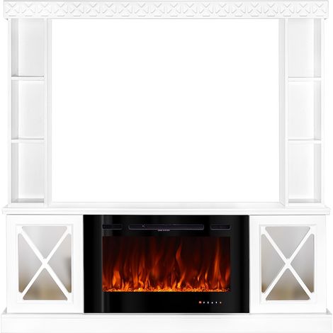 ART FLAME Cheminée électrique - Sorrento Plus & Adeli - 1500W - Blanc