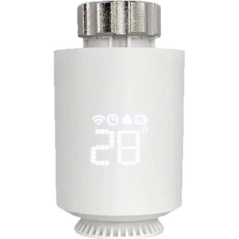 Tête Thermostatique Radiateur, Vanne Thermostatique Connectée Programmable, Thermostat Radiateur Compatible avec Alexa, Smart Life APP Contrle, Tuya Zigbee Gateway Requis (1/4)