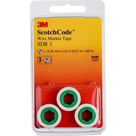 3M 80-6114-2796-6 Etichetta segnacavi prestampata Legenda (segnacavi) 3 80-6114-2796-6