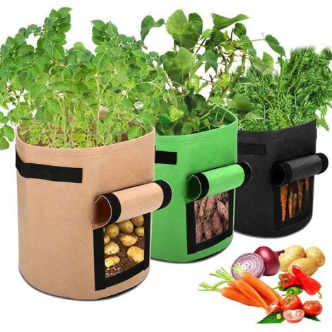 3 Sac Pomme de Terre Sacs à Plantes, Biodégradables pour Planter des Sacs de Plantation (1/5)
