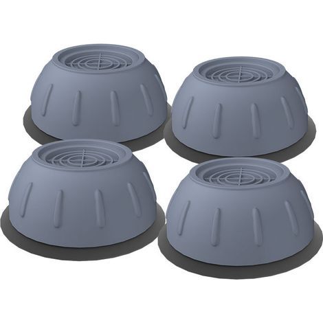 Tappetino blu per lavatrice, 8,5 x 8,5 x 3,5 cm, set da 4 pezzi, base universale, rialzo, antiurto, silenzioso, antiscivolo, piedini stabili. (1/5)