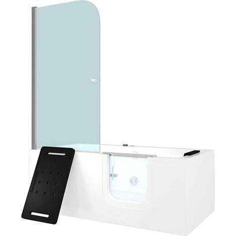 Seniorendusche Kombi Duschkabine Whirlpool Seniorenwanne mit Tür S15D-WP-R 85x160x215 cm OHNE 2K Scheiben Versiegelung