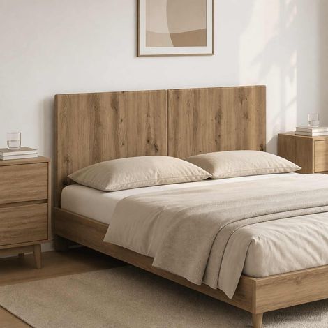 vidaXL Tête de lit murale BREDA Chêne artisanal Bois d'ingénierie (1/5)