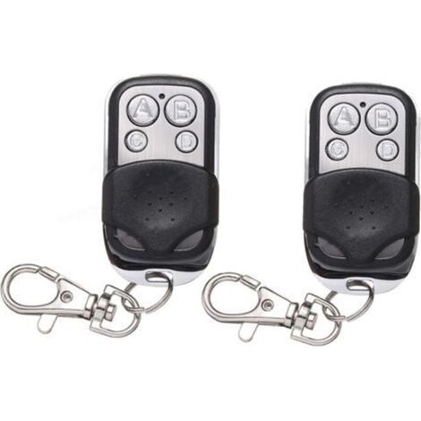 2 Piece 433.92MHz Garage Remote Control Duplicate Remote Control for 302 304 313 220 250 252, 4 Buttons