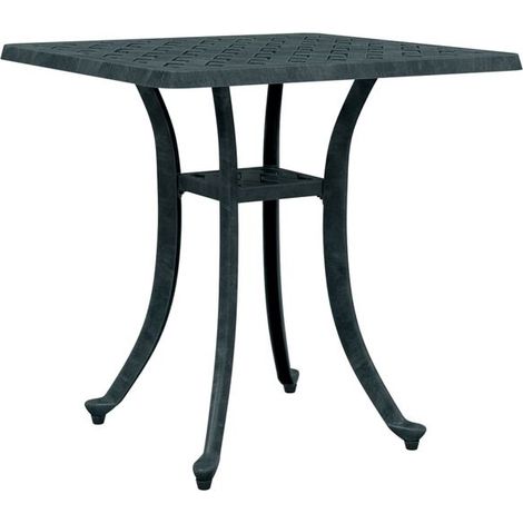 Table de jardin verte 53x53x53 cm en aluminium moulé (1/5)