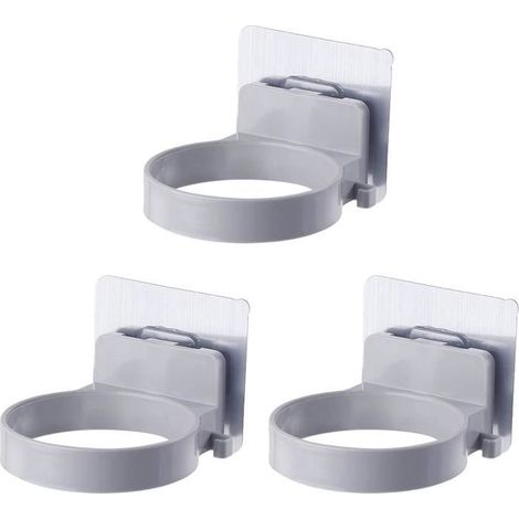 Porte-Sèche-Cheveux - Non spécifié - 3PCS - Gris - Plastique ABS - Diamètre 8,9 cm (1/4)