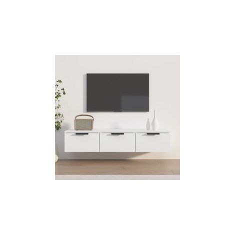 Armoire murale blanc 102x30x20 bois d'ingénierie (1/5)