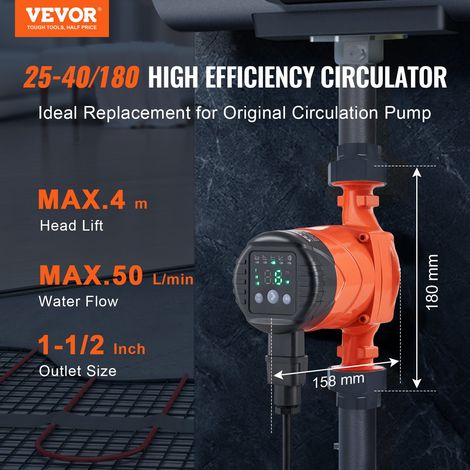Pompe De Circulation D'eau Chaude Pompe De Circulation À Haut Rendement Énergétique Moteur À Aimant Permanent ECM 220 V 22 W, Débit… (1/5)