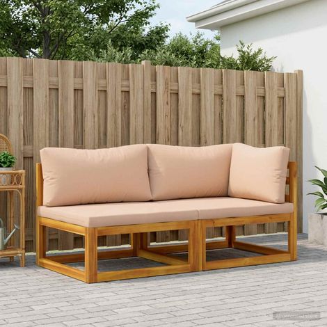 vidaXL Sectional Sofa Set with Cushions 2 pcs 2-Seater (1/5)