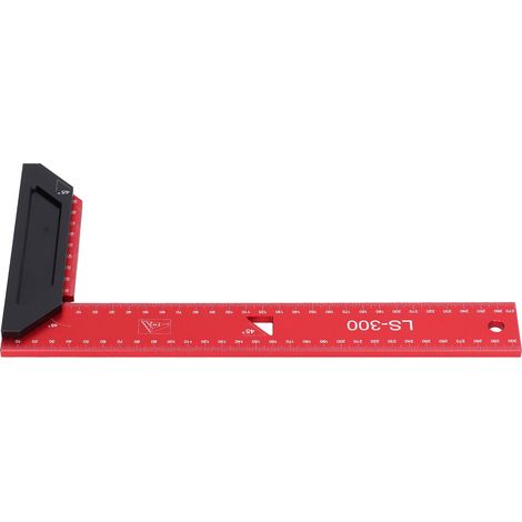 Équerre de menuisier en aluminium 300 mm avec laser intégré pour mesures et traçage précis (1/5)