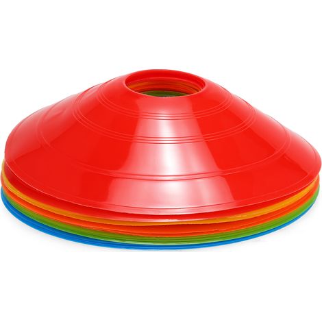 15 pièces ensemble de cônes de disque d'agilité cônes d'espace d'entraînement multisports avec support en plastique pour jeu de ballon de football mini marqueurs de terrain (1/5)