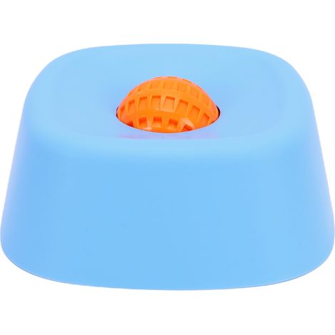 Bol à boule à lécher pour chien, nourriture liquide, alimentation lente, avec roulement interactif, vitesse d'alimentation, bleu (1/5)