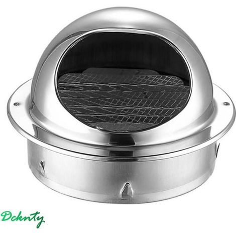 Couvercle D Aeration - 160 mm - Acier Inoxydable - Mural Extérieur - 1 Unite (1/4)