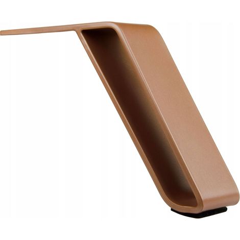 Gamba per mobile, gamba a soppalco, obliqua, in metallo dorato, per mobili, divani, poltrone, 12 cm (1/5)