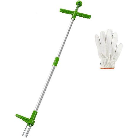 Weed Puller outil support Up Weeder manuel Weeding outil long poignée support Up renforcé jardin Weeding outil pour (1/5)