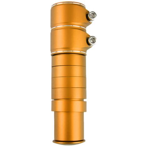 Rehausseur de potence pour vélo de route et VTT, rallonge de guidon, adaptateur de direction en alliage d'aluminium, 13 cm, couleur or