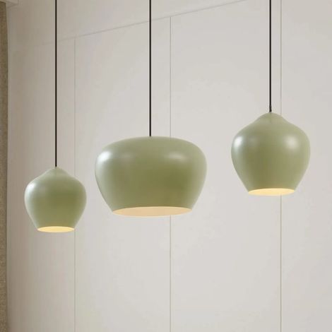 [GEBRAUCHT] B-Ware Lucande Hängeleuchte Pendelleuchte Malisa Grün 3fl Metall Länge 90cm