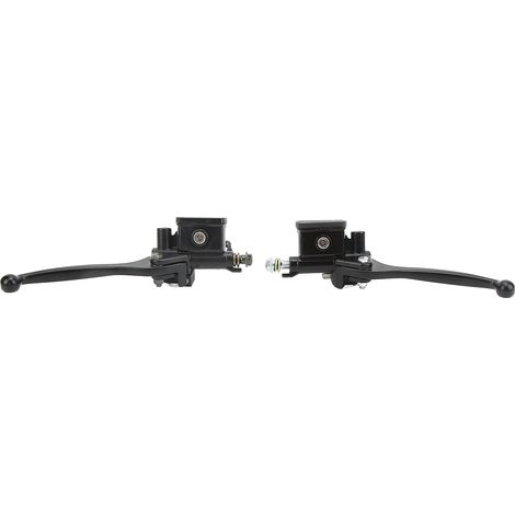 Paire de leviers de frein et d'embrayage noir, 22mm/0.87in, adaptable Gy6 50cc-250cc, kit remplacement pour scooter 110cc 125cc 150cc, poignées de maître-cylindre universelles, accessoire robuste. (1/5)