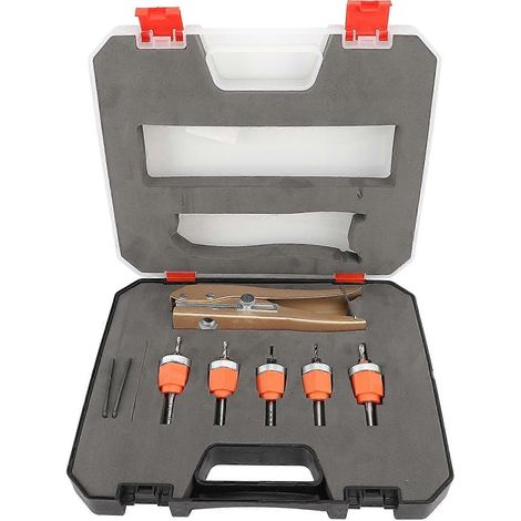 6-teiliges Senkbohrer-Set, multifunktional, verstellbar, konisch, für die Holzbearbeitung