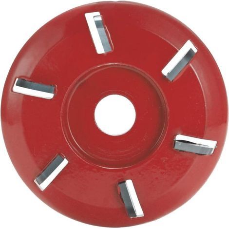 Disque de sculpture bois 6 dents pour meuleuse d'angle – Rouge, outil de coupe et fraisage polyvalent (1/5)