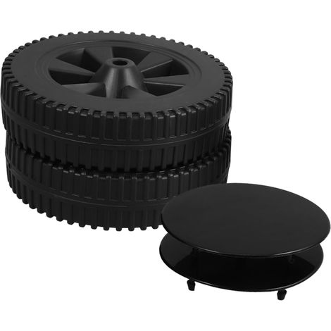 Roulettes Pivotantes 7 Pouces pour Chariot Barbecue, Lot de 2, Noir Hdpe Moulé, Usage avec Barbecue Gaz et Équipement de Cuisson Extérieur, Pièces de Rechange pour Chariot Ouvert (1/5)
