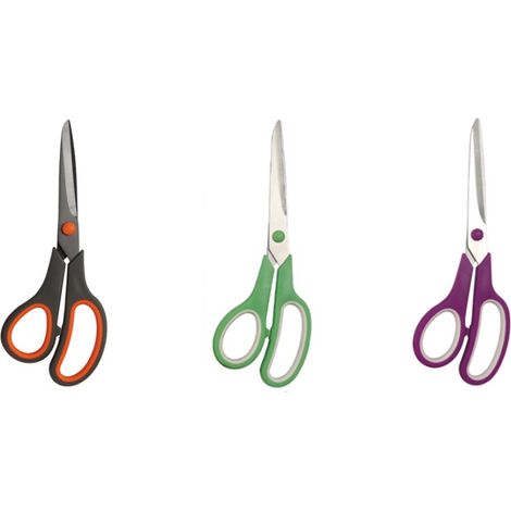 Multipurpose Comfort Grip PVD Coated Stainless Steel Office Scissor 3 pièces (1/3)