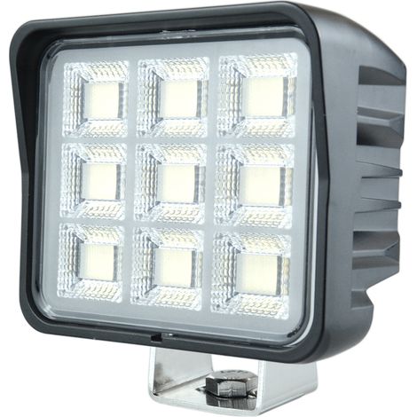 Faro lavoro LED Ama 10-30V DC quadrato 144W 11520 LM