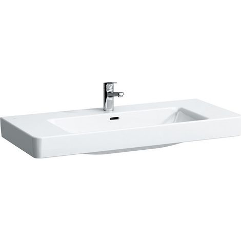 Vasque à poser LAUFEN PRO S 1050 x 460 mm avec trop-plein, version LAUFEN blanc avec 3 trous pour robinetterie