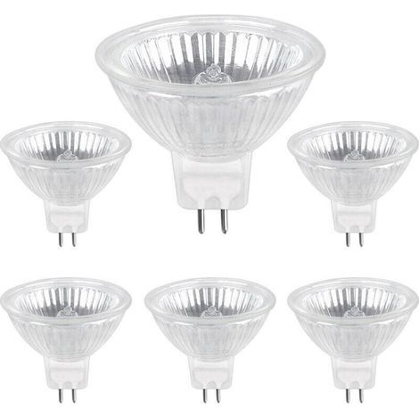 Lampadina alogena GU5.3 50W 220V, 680lm bianco caldo 2700K dimmerabile, lampadina spot alogena MR16, confezione da 6 (1/4)