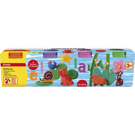 Eberhard Faber EF-572510 Kinderklei In Beker.140gr Oranje. Rose. Groen. Paars (1/2)