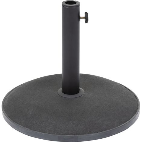 Runder Sonnenschirmständer schwarz - 15 kg (1/4)
