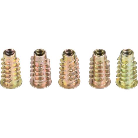 50 écrous hexagonaux M6 en alliage de zinc pour meubles en bois (M620) (1/5)