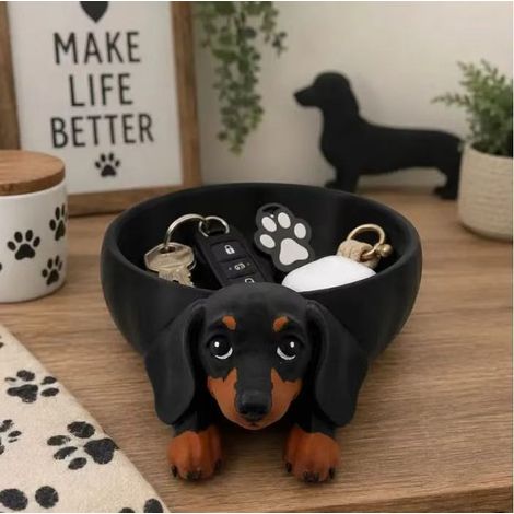 New Funny Middle Finger Dog Multifunctional Storage Tray - A