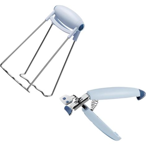 Ensemble de 2 pièces - pince de levage en acier inoxydable pour marmite - support de plateau antidérapant - convient pour la cuisine, les barbecues, le camping et les activités de plein air (1/5)