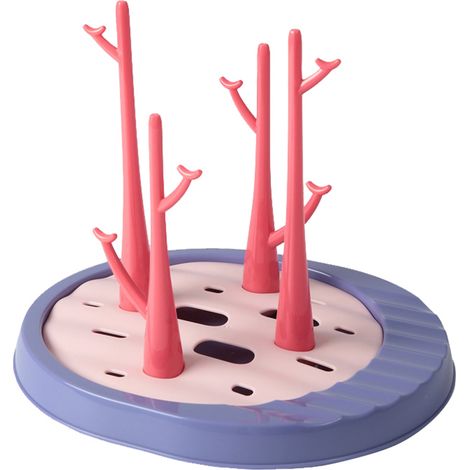 Porte-biberon détachable en PP, sans BPA, grande capacité, pour bébé et tout-petit, rose et violet (1/5)
