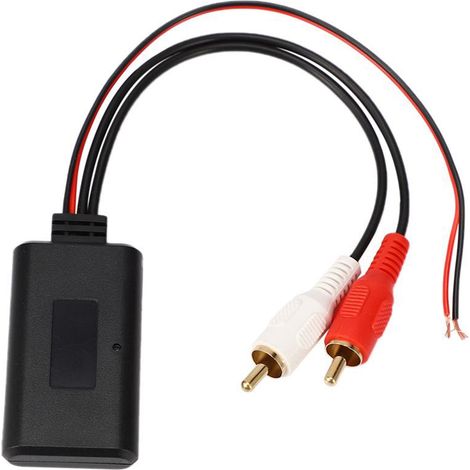 1 adaptador Bluetooth, entrada AUX, 2 conectores RCA, conector inalámbrico 5.0, transmisión de música y llamadas, para radios de coche. (1/5)