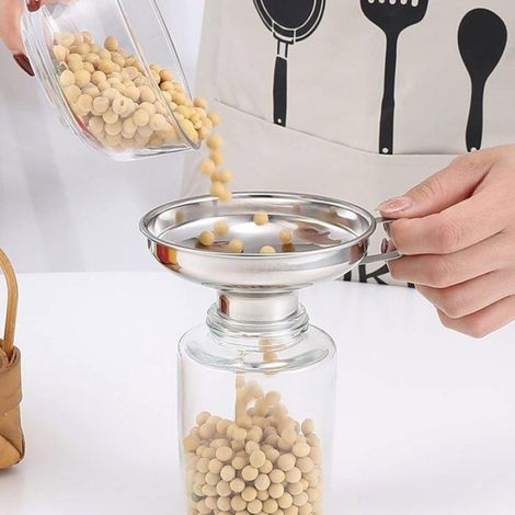 Entonnoir Inox - 4 Pièces - Diamètre 3 5 À 14 7 Cm - Pour Conservation Liquides Huile Vinaigre - Ensemble Complet (1/5)