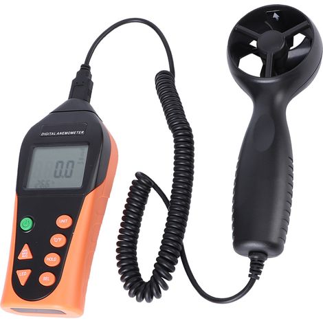 Anémomètre numérique 816B, appareil portable de mesure de la vitesse du vent avec écran LCD rétroéclairé (1/5)