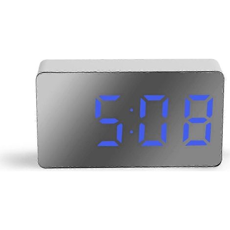 Réveil LED miroir pour chambre à coucher (bleu) (1/5)